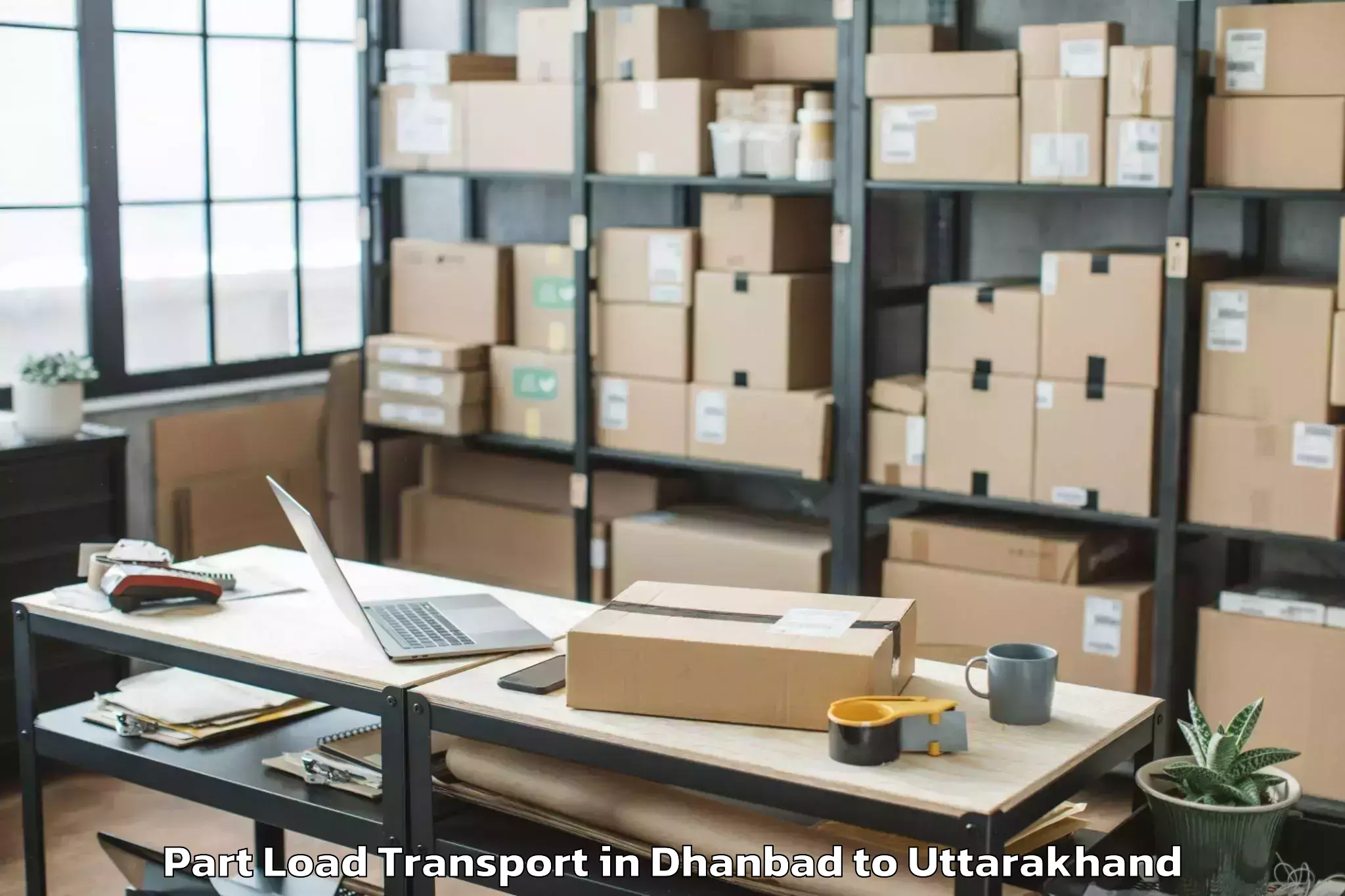 Book Dhanbad to Vikasnagar Part Load Transport Online